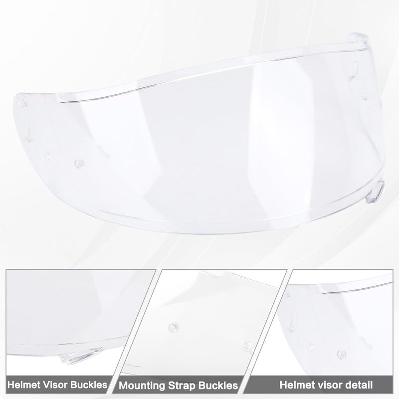RIDLOG RF 1200 Motorcycle Helmet Visor for RF-1200 CWR-1 Visor X14 Face Shield Replacement for RF-1200 CWR-1 X14 Z7 X-Spirit Tinted RF1200 Visors (Clear) - Image 5